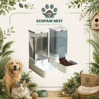 Ecopaw Nest™ Automatic Gravity Pet Feeder & Water Dispenser Set